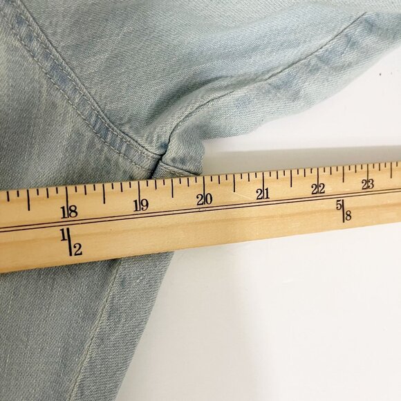 Mother The Rhapsody Dress in Party Pad Light Wash Denim Western - Size Large - Picture 8 of 9